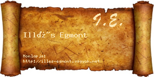 Illés Egmont névjegykártya